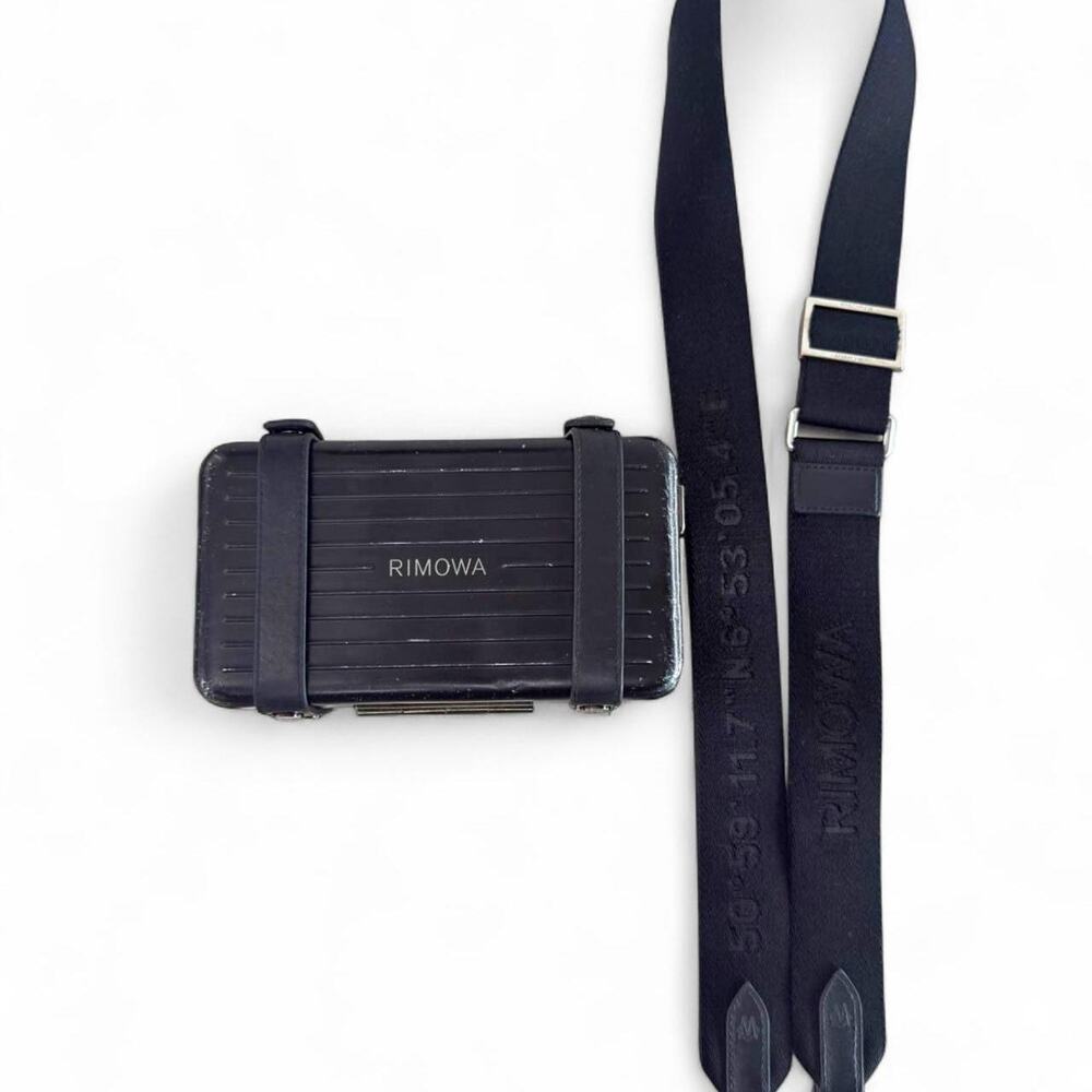 Rimowa black leather crossbody bag